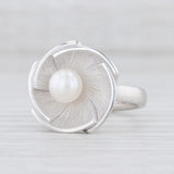 New Bastian Inverun Shell and Sea Cultured Pearl Ring Sterling Silver 12844