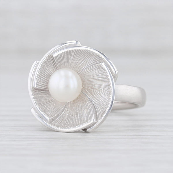 Light Gray New Bastian Inverun Shell & Sea Cultured Pearl Ring Sterling Silver 12844 8.5 58