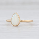 Light Gray New Nina Nguyen Ring Adorn Petite White Opal 18k Yellow Gold Size 7 Solitaire