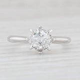 Light Gray 0.59ctw Round Diamond Solitaire Engagement Ring 14k White Gold Size 5