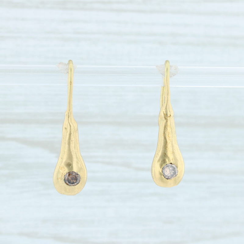 0.24ctw Champagne Diamond Teardrop Earrings 18k Yellow Gold Hook Posts Nordstrom
