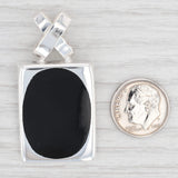 Light Gray New Black Resin Sterling Pendant Silver 925 Mexico Statement