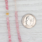 Light Gray New Nina Nguyen Pink Topaz Bead Necklace Sterling Gold Vermeil Long Adjustable