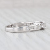 Light Gray 0.92ctw 3Stone Diamond Engagement Ring 14k White Gold Size 6.5 Round Cut