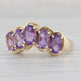 Contoured 2.10ctw Amethyst Ring 14k Yellow Gold Size 6.25 Stackable
