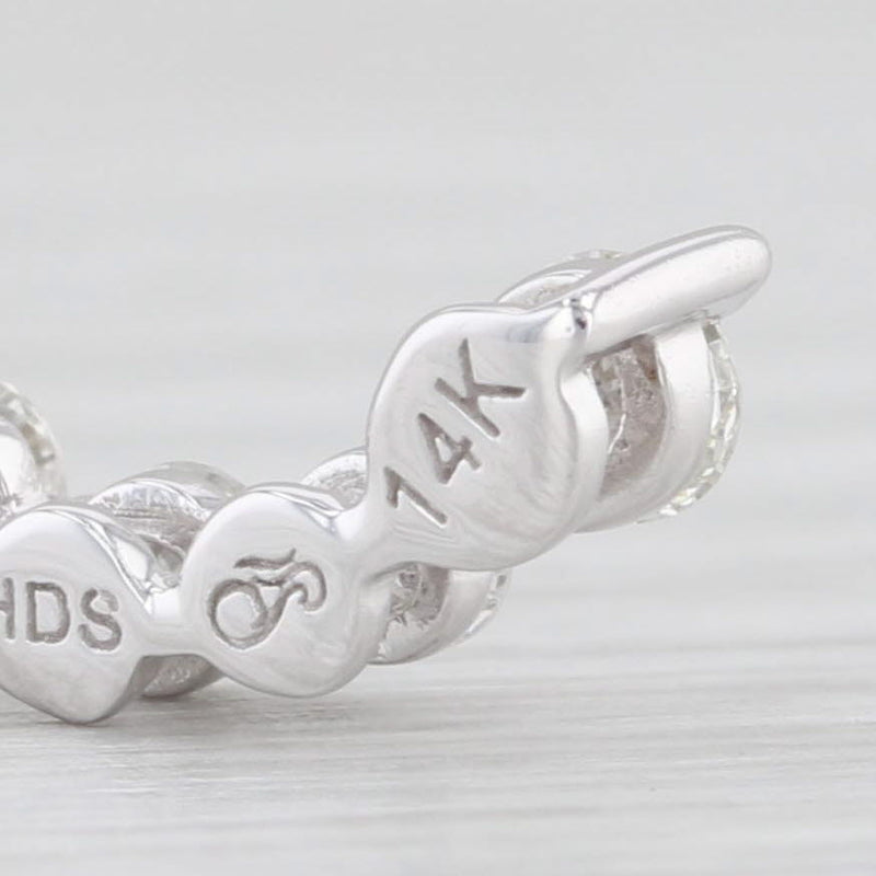 0.47ctw Diamond Tapering Journey Pendant 14k White Gold Floating Drop