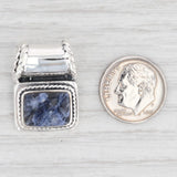 Light Gray New Blue Sodalite Pendant 925 Sterling Silver Solitaire B12764