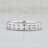 1ctw Diamond Wedding Band 14k White Gold Size 5 Ring IGI Card