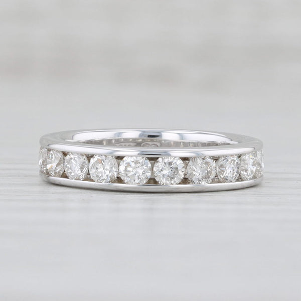 Light Gray 1ctw Diamond Wedding Band 14k White Gold Size 5 Ring IGI Card