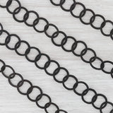 New Nina Nguyen Moon Necklace Circle Chain Toggle Clasp Oxidized Sterling 44.5"
