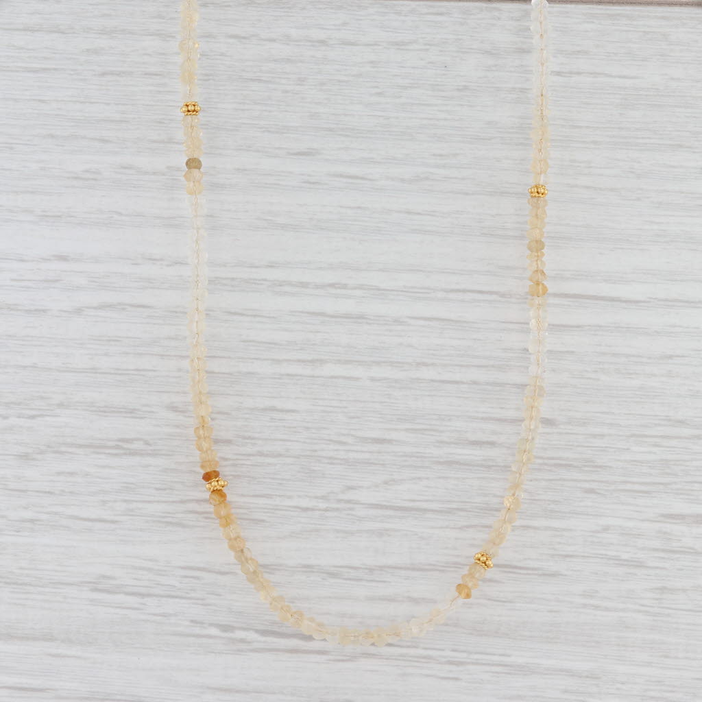 Light Gray New Nina Nguyen Harmony Necklace Citrine Bead Sterling Gold Vermeil Layer Long