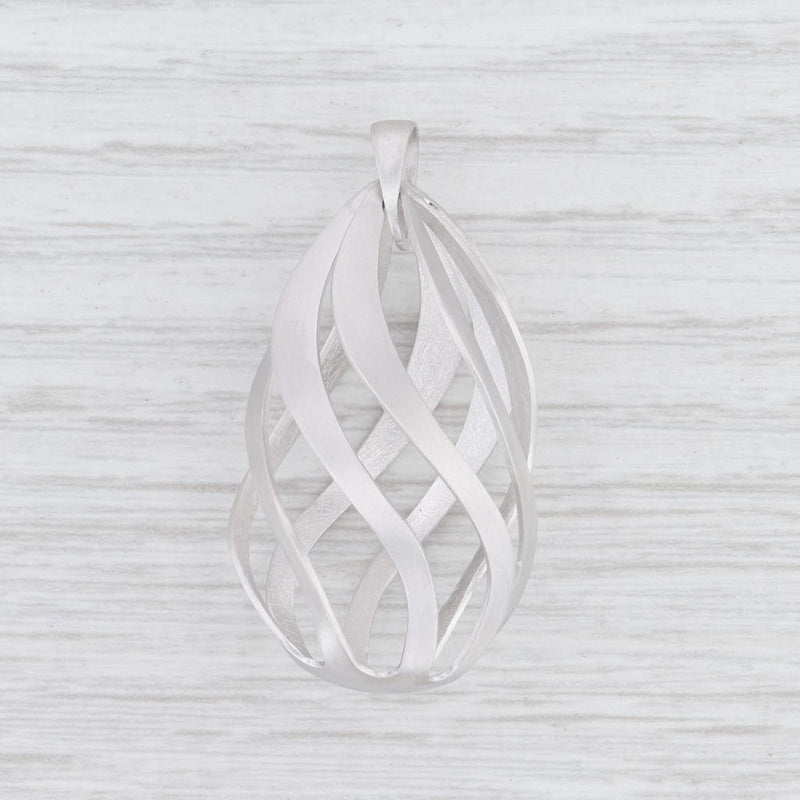 New Bastian Inverun Satin Matted Pendant Sterling Silver 26361 Arek Wolski