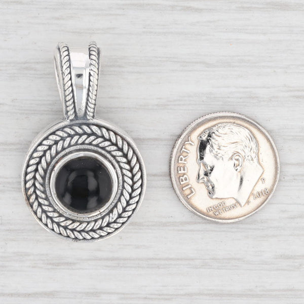 Light Gray New Onyx Drop Pendant 925 Sterling Silver Solitaire