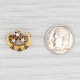 Tri-Delta Sorority Pin 18k Gold Pearls Crescent Badge Vintage Charter Member