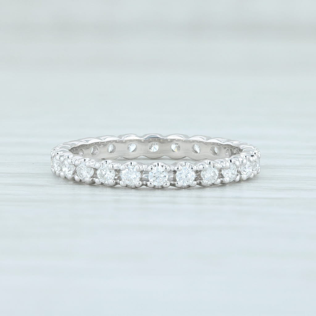 Light Gray New 0.51ctw Diamond Eternity Ring 18k White Gold Size 5.5 Wedding Stackable Band