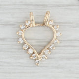 0.30ctw Diamond Framed Open Heart Pendant 14k Yellow Gold