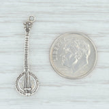 Banjo Charm Sterling Silver Blue Grass Music Our State North Carolina