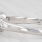Light Gray Antique 0.48ctw Marquise Diamond Engagement Ring 900 Platinum Size 6.5 Yellow UV