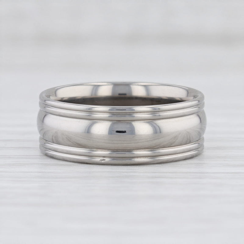 Light Gray New Men's Ring Wedding Band Size 9.75 Titanium