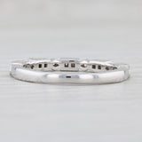 New 0.10ctw Diamond Ring 14k White Gold Size 6.5 Stackable Wedding Band