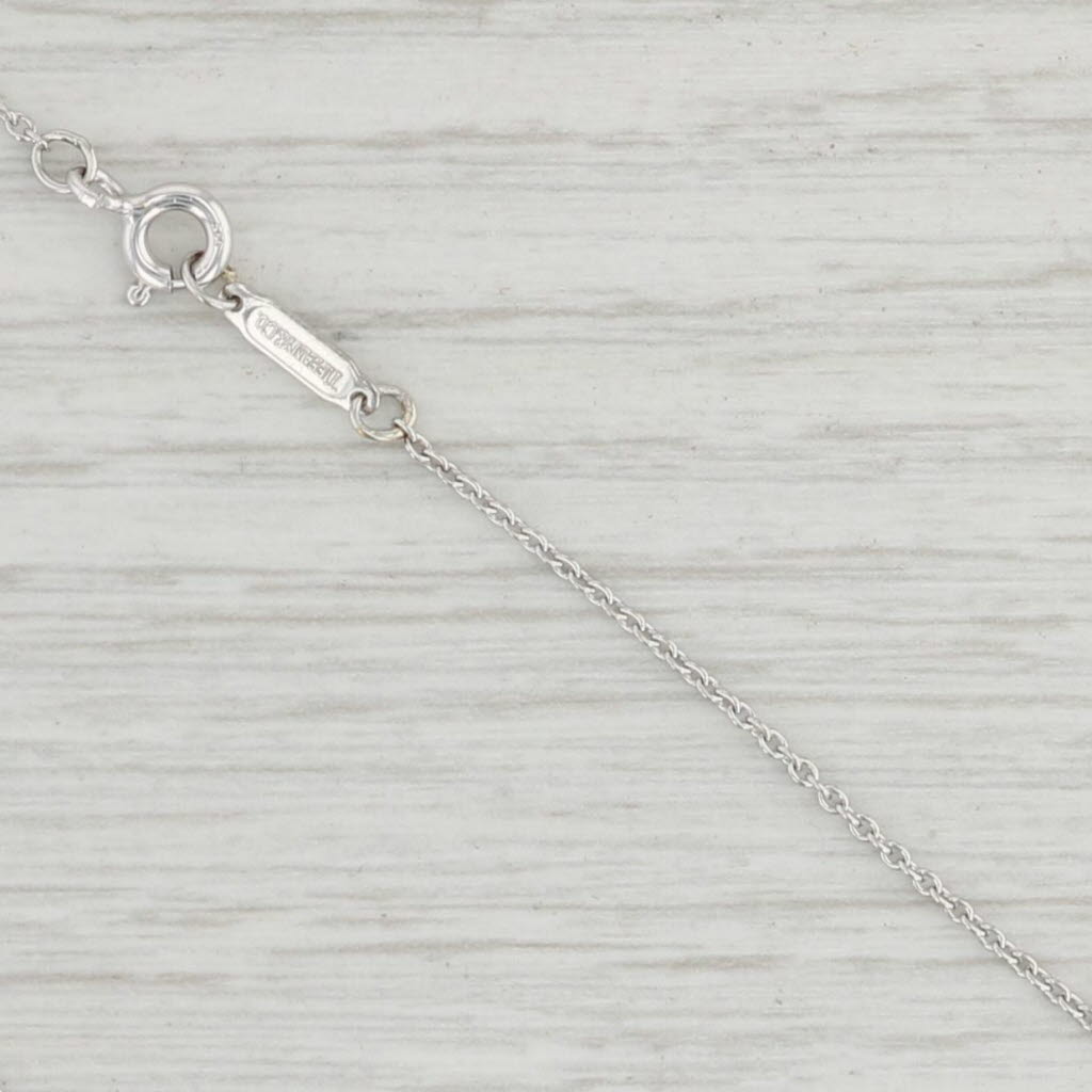 Light Gray Tiffany & Co Diamond Fireworks Pendant Necklace w/ Box Platinum 16" Cable Chain