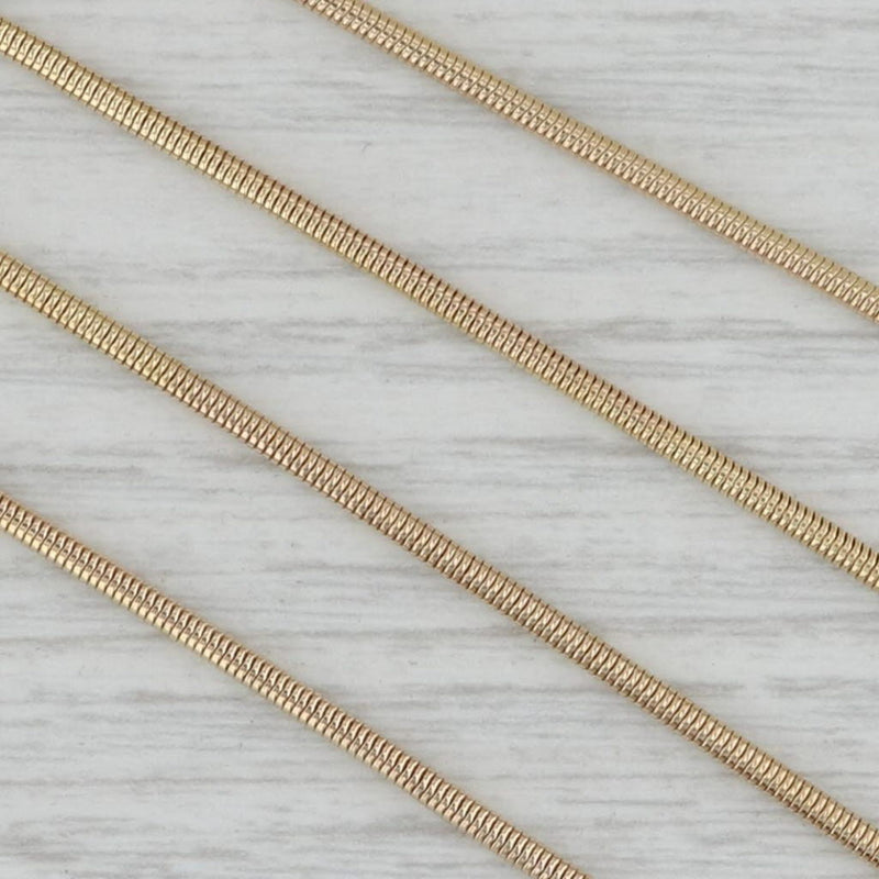 19.5" 1.7mm Snake Chain Necklace 14k Yellow Gold Italian