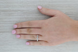 Dark Gray 0.24ctw Round Diamond Engagement Ring 10k White Gold Size 7
