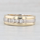 Light Gray 0.42ctw Diamond Men's Wedding Band 14k Gold Size 10.5 Ring