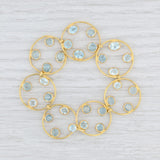 Light Gray Marie-Helene de Taillac 10ctw Aquamarine Bracelet 22k Yellow Gold 6.5"