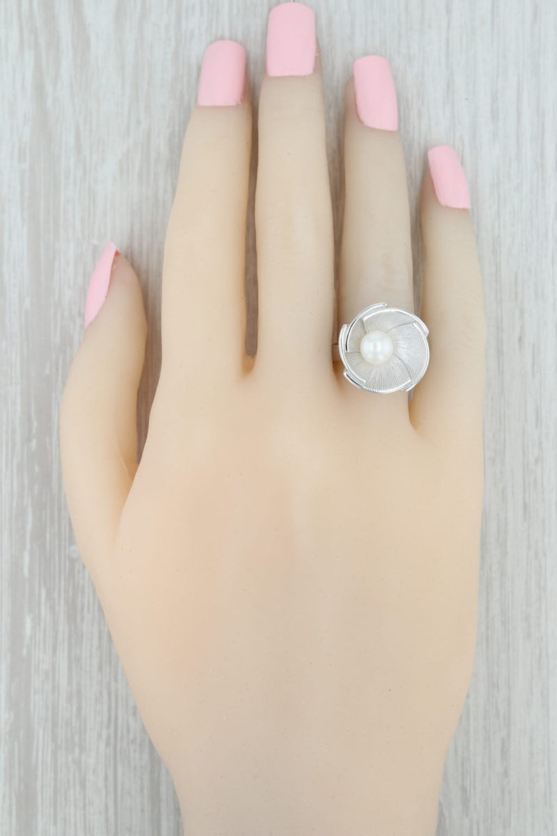 New Bastian Inverun Shell & Sea Cultured Pearl Ring Sterling Silver 12844 8.5 58