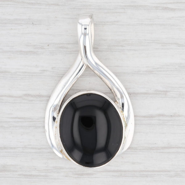 Light Gray New Onyx Pendant 925 Sterling Silver Oval Solitaire B12681