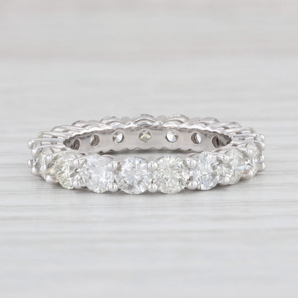 Light Gray New 3.44ctw Diamond Eternity Band 14k White Gold Size 6 Stackable Wedding Ring