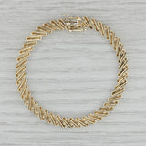 1ctw Diamond San Marco Chain Bracelet 14k Yellow Gold 7.25" 6.3mm