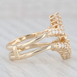 Light Gray 0.50ctw Diamond Ring Jacket 14k Yellow Gold Size 7.5 Enhancer Wedding Band Wrap