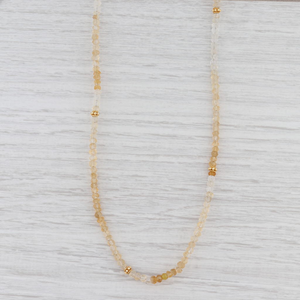 Light Gray New Nina Nguyen Harmony Necklace Citrine Bead Sterling Gold Vermeil Layer Long