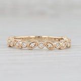 Light Gray New Stackable Diamond Ring 14k Yellow Gold Size 6.5 Wedding Band