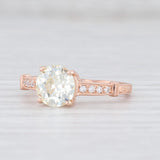 New Beverley K 1.29ctw Diamond Engagement Ring 14k Rose Gold Round Solitaire
