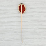 Light Gray Antique Cameo Stickpin 10k Yellow Gold Carved Chalcedony Pin