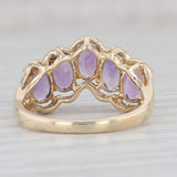 Contoured 2.10ctw Amethyst Ring 14k Yellow Gold Size 6.25 Stackable
