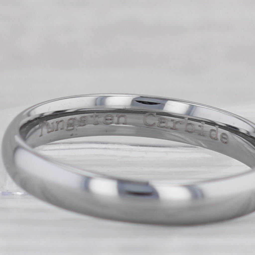 Gray New Tungsten Carbide Ring Stackable 4mm Wedding Band Size 10.5