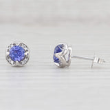 Le Vian 1.15ctw Tanzanite Diamond Halo Stud Earrings 14k White Gold