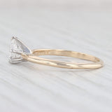 0.50ct Pear Solitaire Engagement Ring 14k Yellow Gold Size 6.75