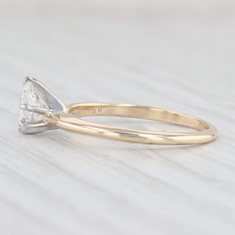 0.50ct Pear Solitaire Engagement Ring 14k Yellow Gold Size 6.75