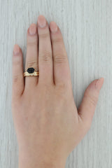 Onyx Diamond Ring 14k Yellow Gold Size 5.75 Stackable