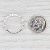 New 0.12ctw Diamond Ring 14k White Gold Size 5.75 Stackable Wedding Band