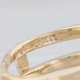 Light Gray 0.47ctw Diamond Ring Jacket Guard 14k Yellow Gold Size 7 Bridal Wedding Band
