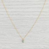 New 0.33ct Green Alexandrite Pendant Necklace 14k Yellow Gold 16" Cable Chain