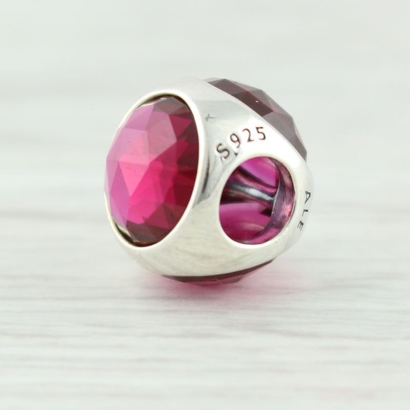 Light Gray New Genuine Pandora Red Radiant Droplet Charm 792095NCC Sterling Silver Cerise