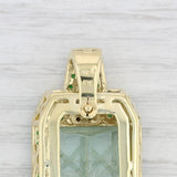 Light Gray 41.31ctw Gemstone Statement Enhancers Pendant 18k Gold Topaz Diamond Sapphire