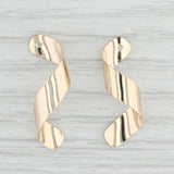 Swirl Drop Earring Enhancers 14k Yellow Gold for Stud Earrings